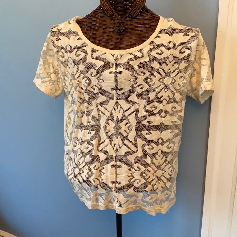 Madewell medium white mesh front top